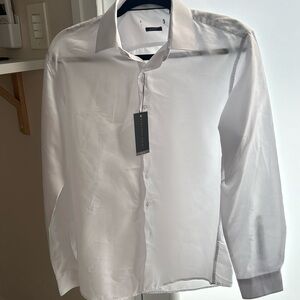 Geoffrey Beene Slimfit Long Sleeve Cotton White. Medium